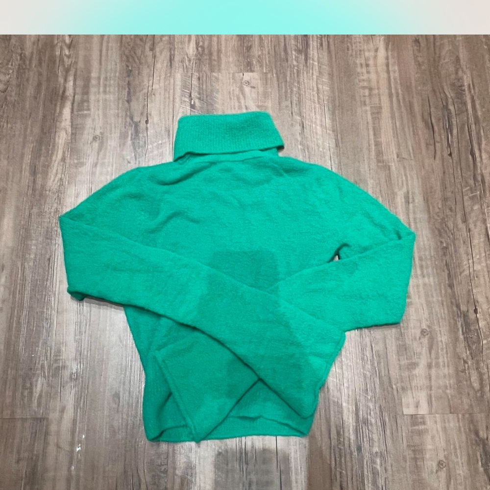 Anthropologie Teal Turtleneck Sweater